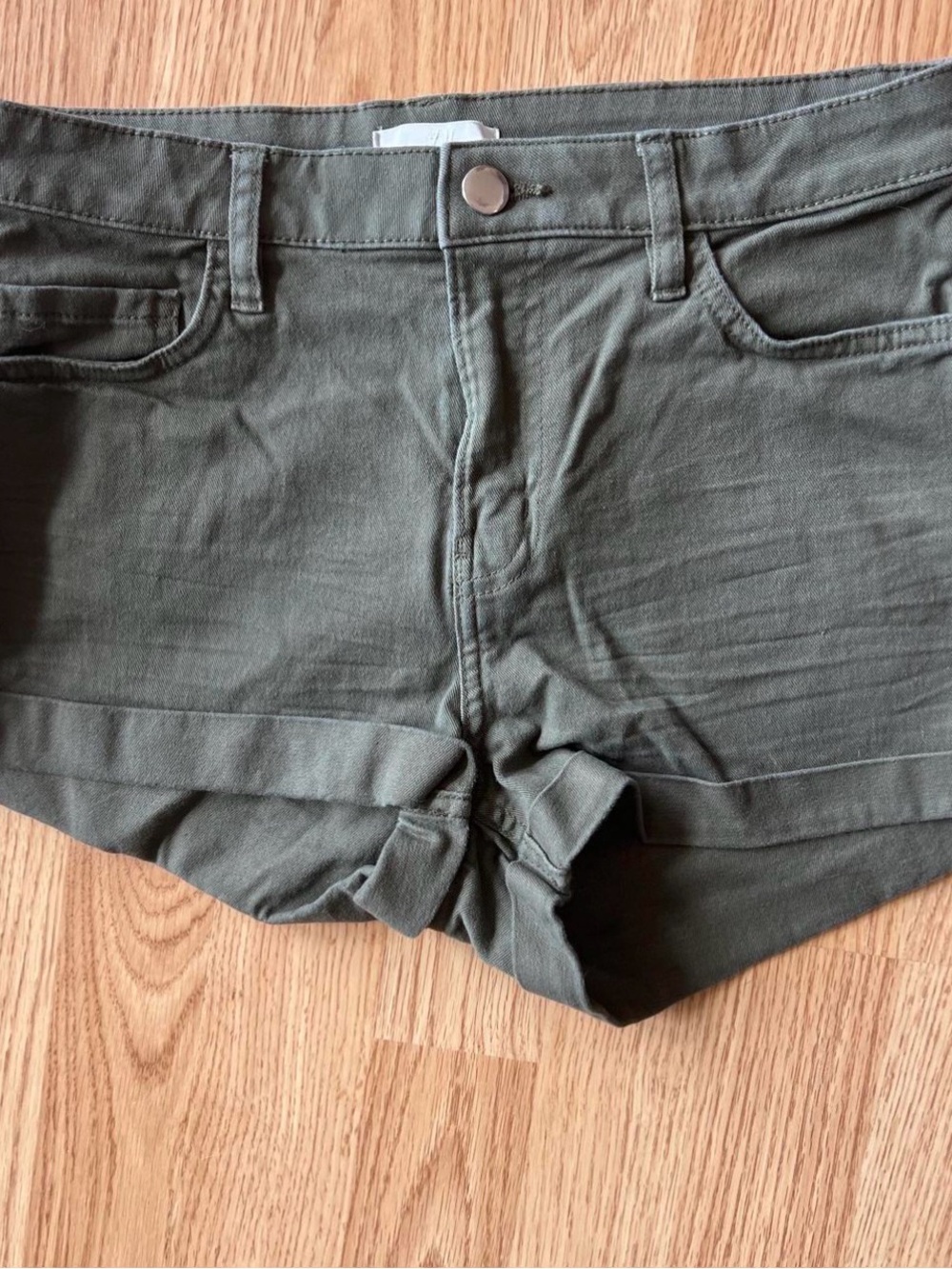 H&M Olive Green Denim Shorts
